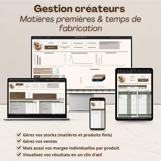 Gestion créateurs – Vous fabriquez à la main, vous assemblez, vous créez ? Ce fichier est fait pour vous.